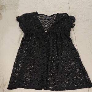 Catalina Black Lace Kids Casual Dress